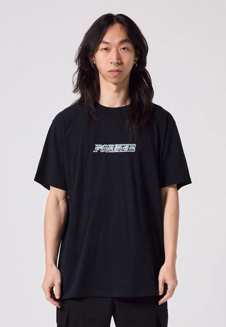 FOIL UNISEX - Print T-shirt - Black 1 FOIL UNISEX - Print T-shirt - Black