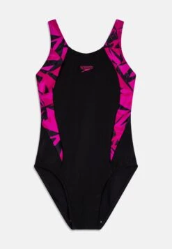 Speedo Hyperboom Splice Muscleback - Swimsuit - Hyper Black/Electric Pink/Ecstatic