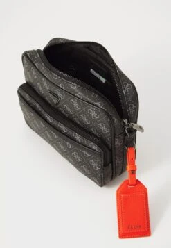 Guess MILANO CROSSBODY DOUBLE ZIP - Cross Body Bag - Dark Black -Zalando UK-Outlet 88b5630b82644344af617bf9d2797c1f