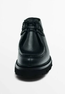 Massimo Dutti Moc Toe- Lace-Up Ankle Boots - Black -Zalando UK-Outlet 8ae0510b46494b129d0c467f08df0efc