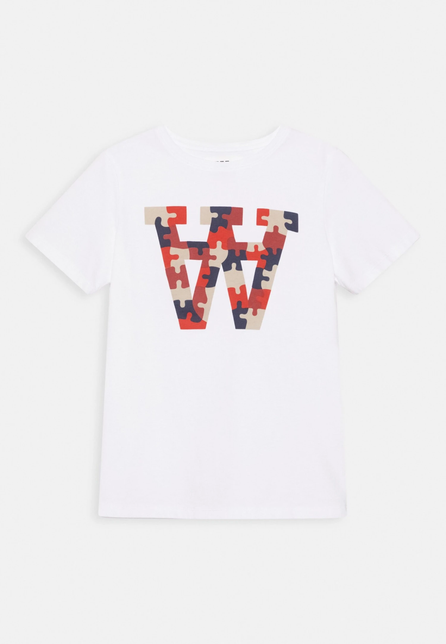 Wood Wood Ola Puzzle Unisex - Print T-Shirt - White 1 Wood Wood Ola Puzzle Unisex - Print T-Shirt - White