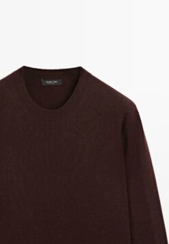 Massimo Dutti CREW NECK LONG SLEEVE - Jumper - Bordeaux -Zalando UK-Outlet 914c1985193b4daaa2b201e902fd1191