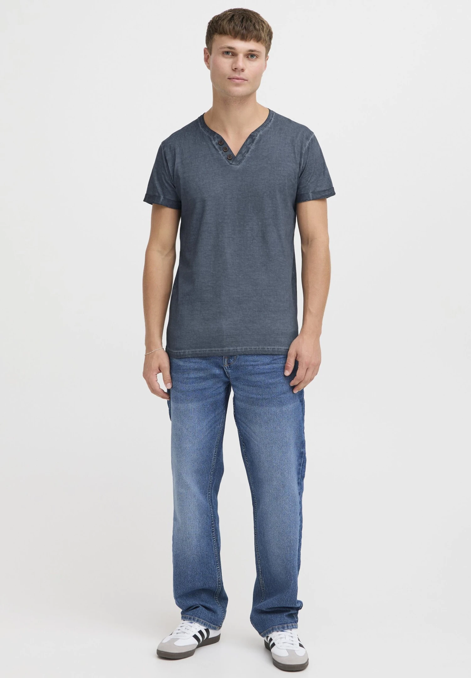 Solid SDTino - Basic T-shirt - Grey 2 Solid SDTino - Basic T-shirt - Grey - Image 2