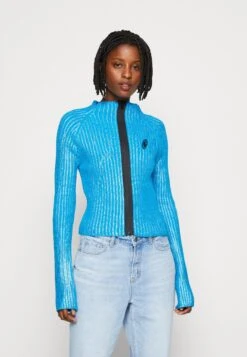 Jaded London Cardigan With Zip - Cardigan - Blue