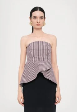 VOLANS STRIPED PETAL - Top - Plum Stripe