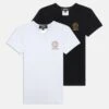 Versace TOPEKA STRETCH NEW LOGO UNISEX 2 PACK - Print T-shirt - Bianco/nero