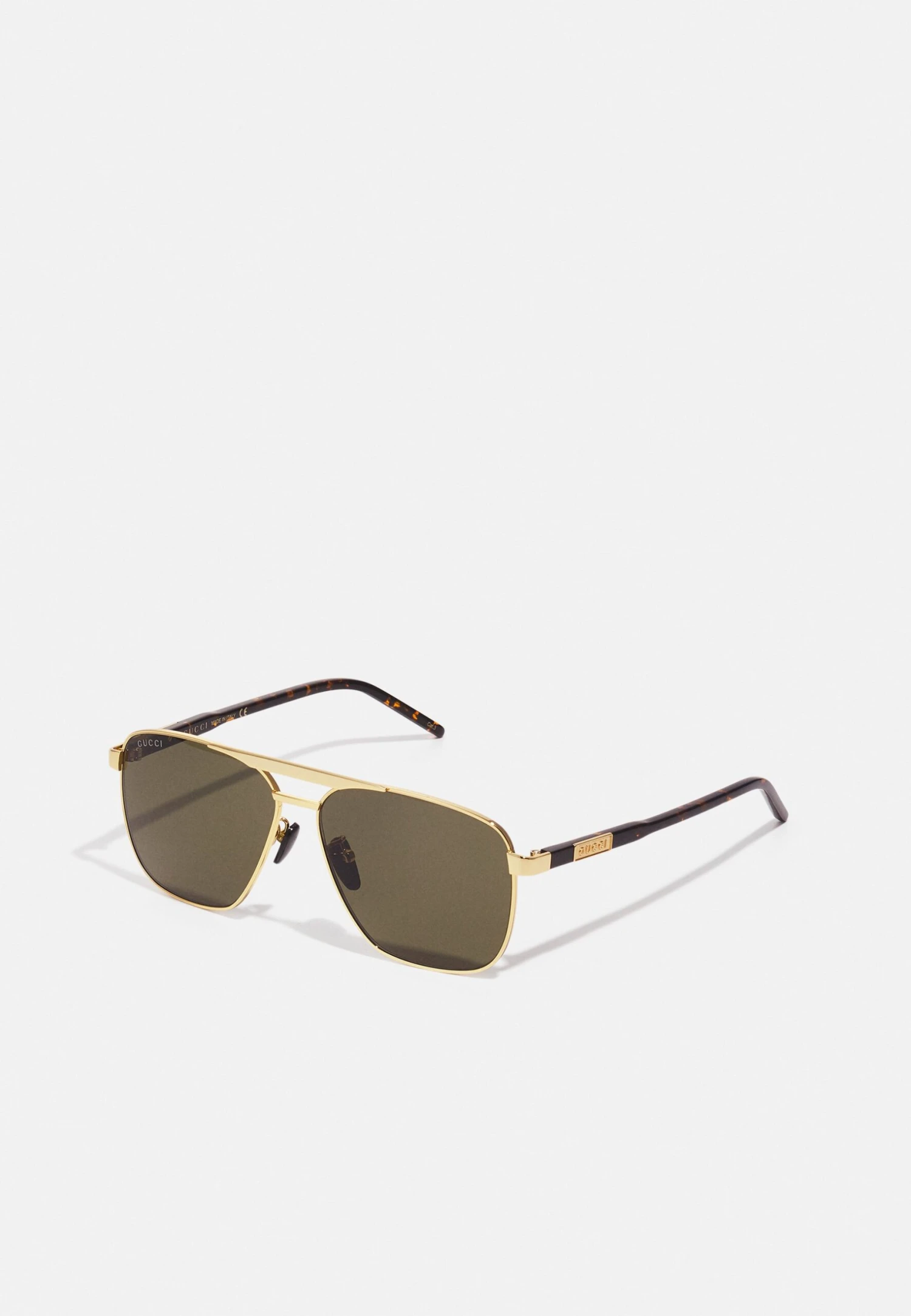 Gucci Unisex - Sunglasses - Gold/Havana/Green 1 Gucci Unisex - Sunglasses - Gold/Havana/Green