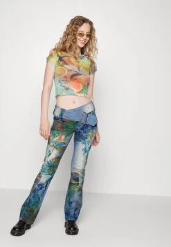 Jaded London Contrast Belt Detail Low Rise Slim Fit - Bootcut Jeans - Multi -Zalando UK-Outlet 94bd625abe1843e5ba6897bc43c3d87b