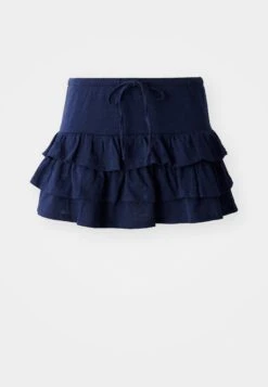 Gina Tricot FRILL SKIRT - Mini Skirt - Navy -Zalando UK-Outlet 94dc09c336304209b4812509574a42f7