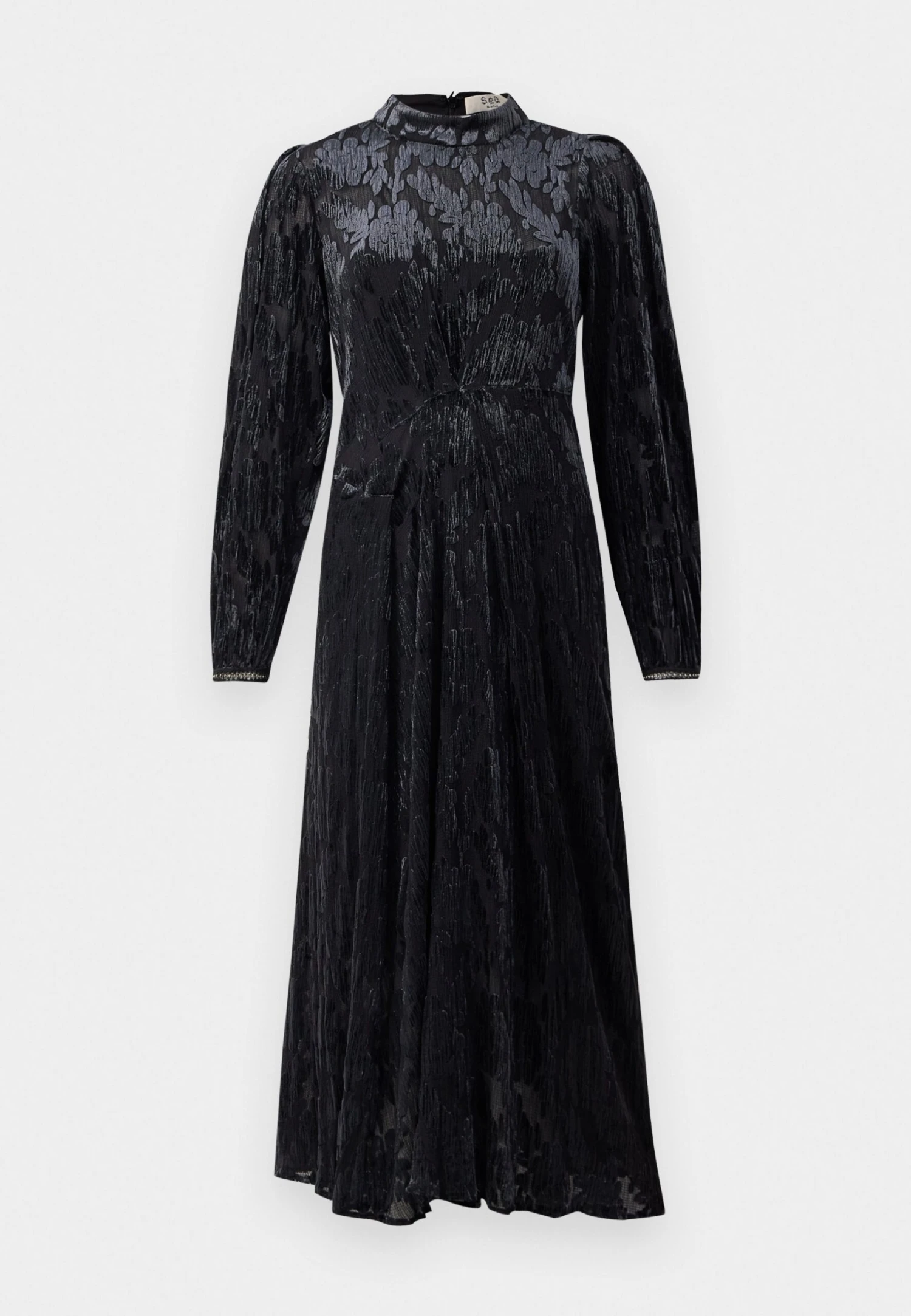 SEA REGINE BURNOUT MIDI DRESS - Day Dress - Black 6 SEA REGINE BURNOUT MIDI DRESS - Day Dress - Black - Image 6