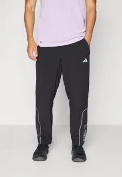 ADIDAS PERFORMANCE TECH PANT - Tracksuit Bottoms - Black/halo Silver-coloured