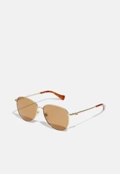 Gucci UNISEX - Sunglasses - Gold Brown