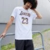 Nike Performance NBA LOS ANGELES LAKERS LEBRON JAMES TEE - Club Wear - White