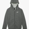 Nike Sportswear Hoodie Club Unisex - Zip-Up Sweatshirt - Carbon Heather/Smoke Grey/White