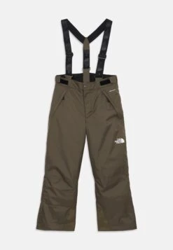The North Face TEEN SNOWQUEST SUSPENDER PANT UNISEX - Ski Pants - New Taupe Green