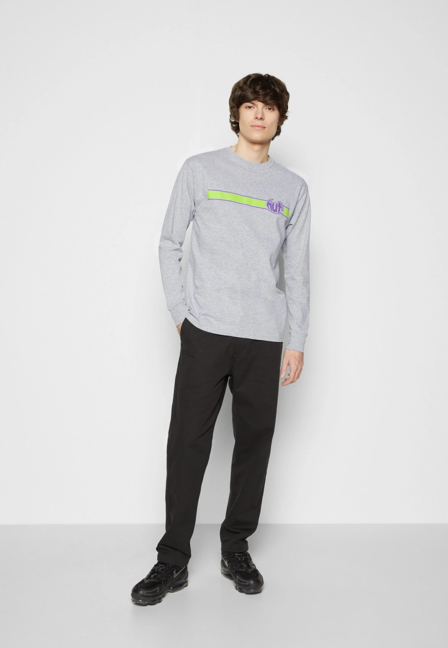 HUF Candyflip Tee - Long Sleeved Top - Athletic Grey 5 HUF Candyflip Tee - Long Sleeved Top - Athletic Grey - Image 5