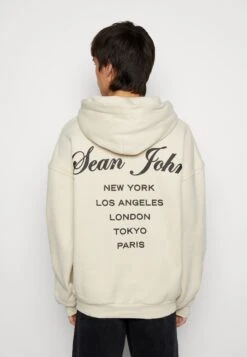 Sean John Logo Peached City Backprint Hoodie - Hoodie - Beige