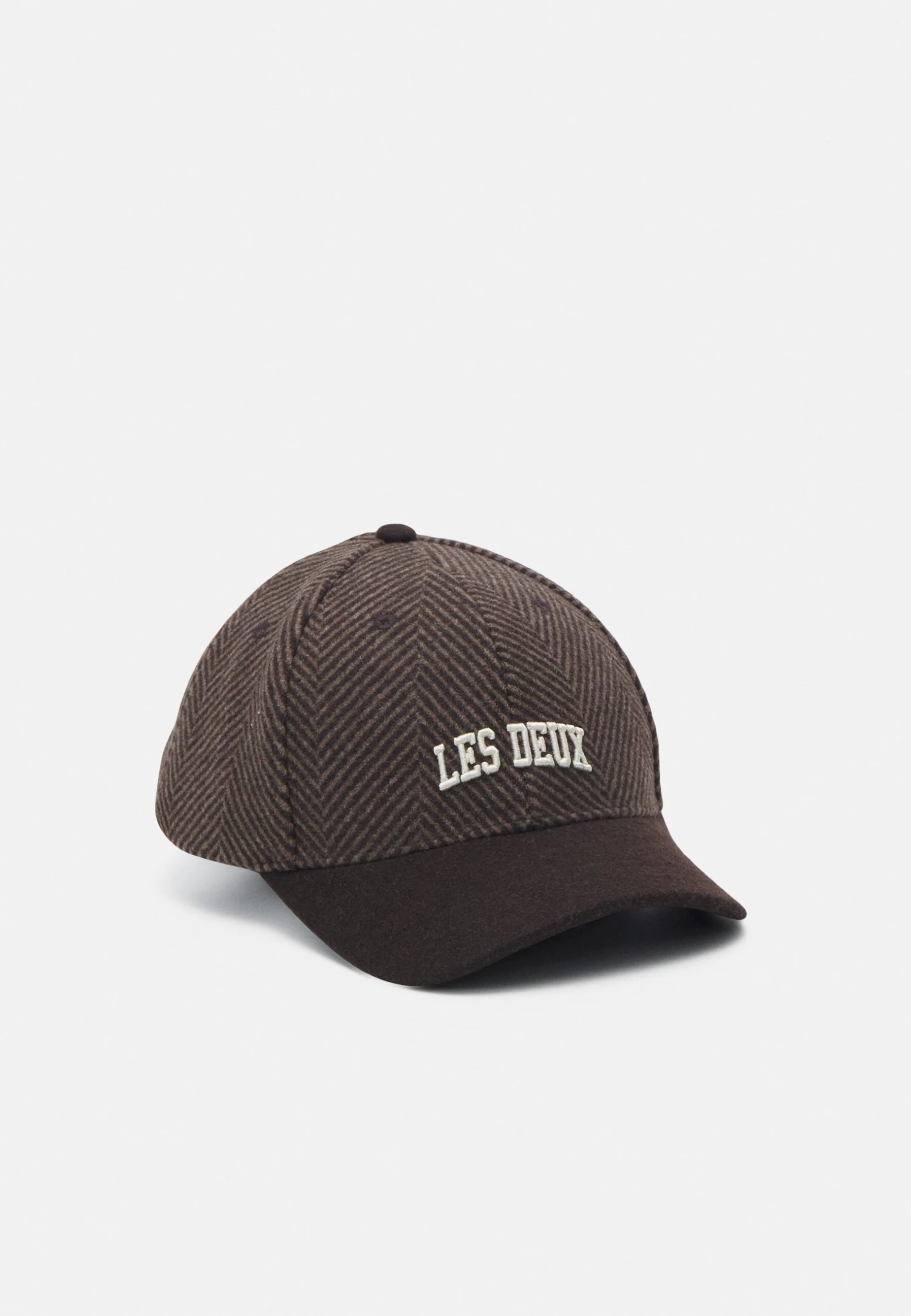 Les Deux Wilbert Herringbone - Cap - Coffee Brown/Walnut 1 Les Deux Wilbert Herringbone - Cap - Coffee Brown/Walnut