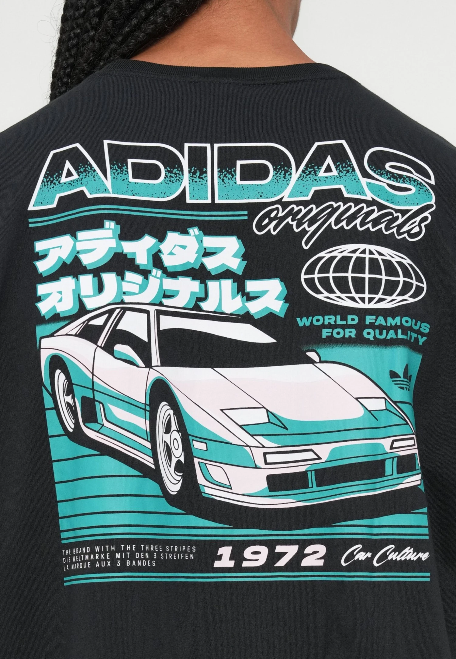 Adidas Originals RETRO CAR TEE UNISEX - Print T-shirt - Black 6 Adidas Originals RETRO CAR TEE UNISEX - Print T-shirt - Black - Image 6