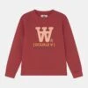 Wood Wood Rod Typo Kids Unisex - Sweatshirt - Burnt Red