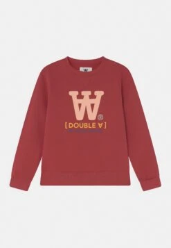 Wood Wood Rod Typo Kids Unisex - Sweatshirt - Burnt Red