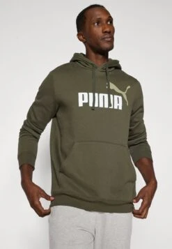 Puma COLOR LOGO HOODIE - Hoodie - Dark Olive -Zalando UK-Outlet a7559da6e3824639915eae79db2036a1