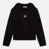 Calvin Klein Jeans Logo Boxy Hoodie - Sweatshirt - Black