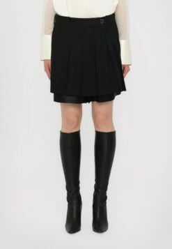 Helmut Lang SKORT NATURA - Pleated Skirt - Black
