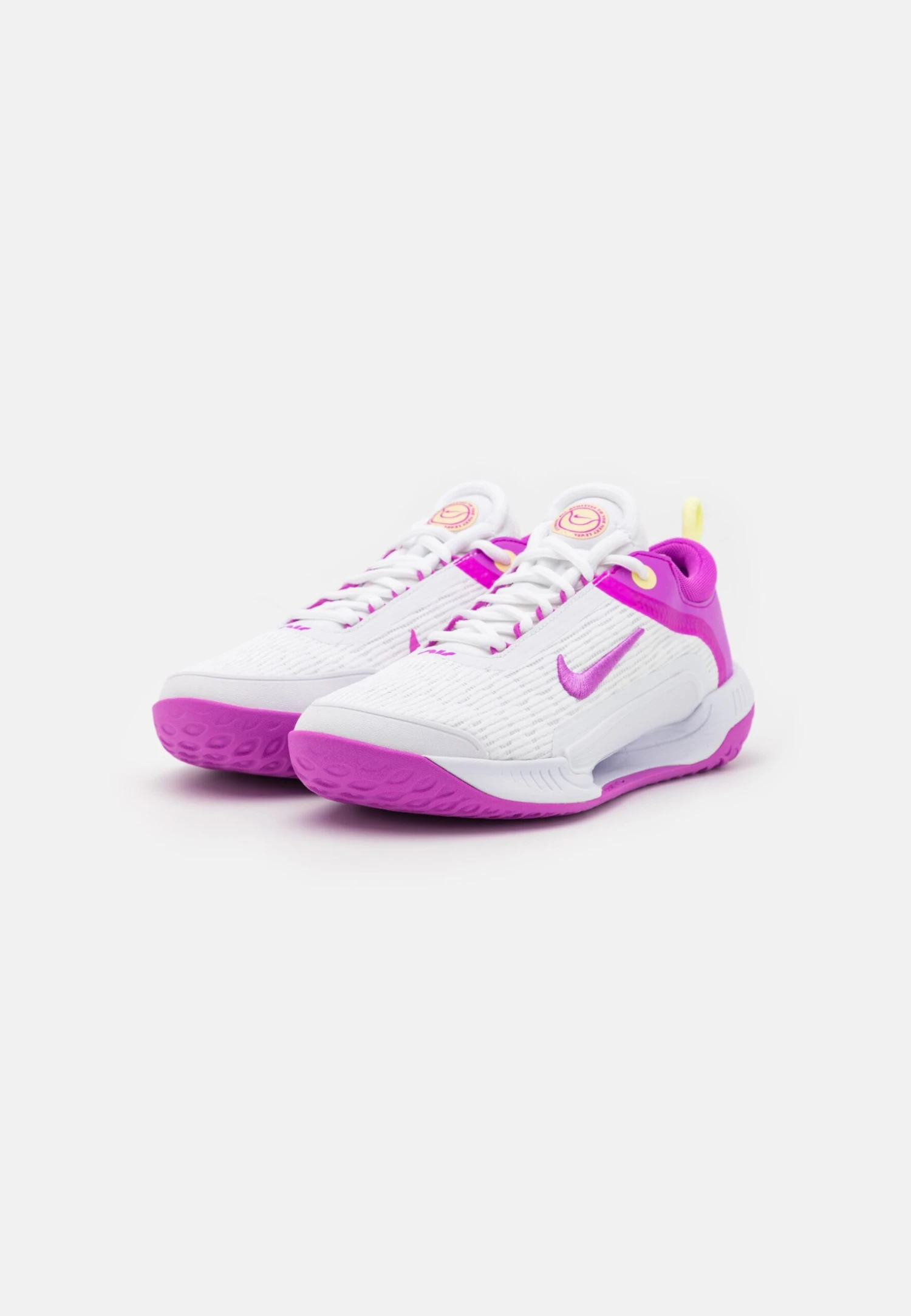 Nike Performance Zoom Court Nxt - Multicourt Tennis Shoes - White/Fuchsia Dream/Citron Tint 2 Nike Performance Zoom Court Nxt - Multicourt Tennis Shoes - White/Fuchsia Dream/Citron Tint - Image 2