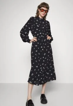 Selected Femme Slfwalda Midi Dress - Shirt Dress - Black -Zalando UK-Outlet ad2fc031712948438d719deb0bcf2129