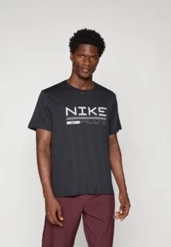 Nike Performance WINTER MILER TOP - Sports T-shirt - Black/reflective Silver-coloured