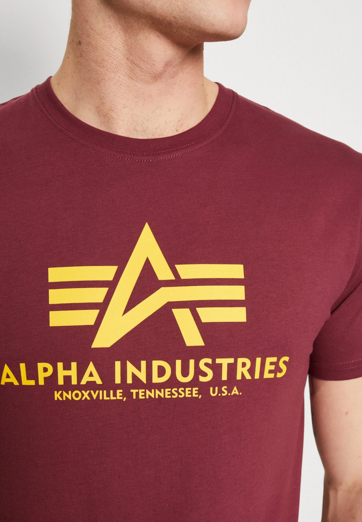 Alpha Industries Print T-shirt - Olive/burgundy 6 Alpha Industries Print T-shirt - Olive/burgundy - Image 6