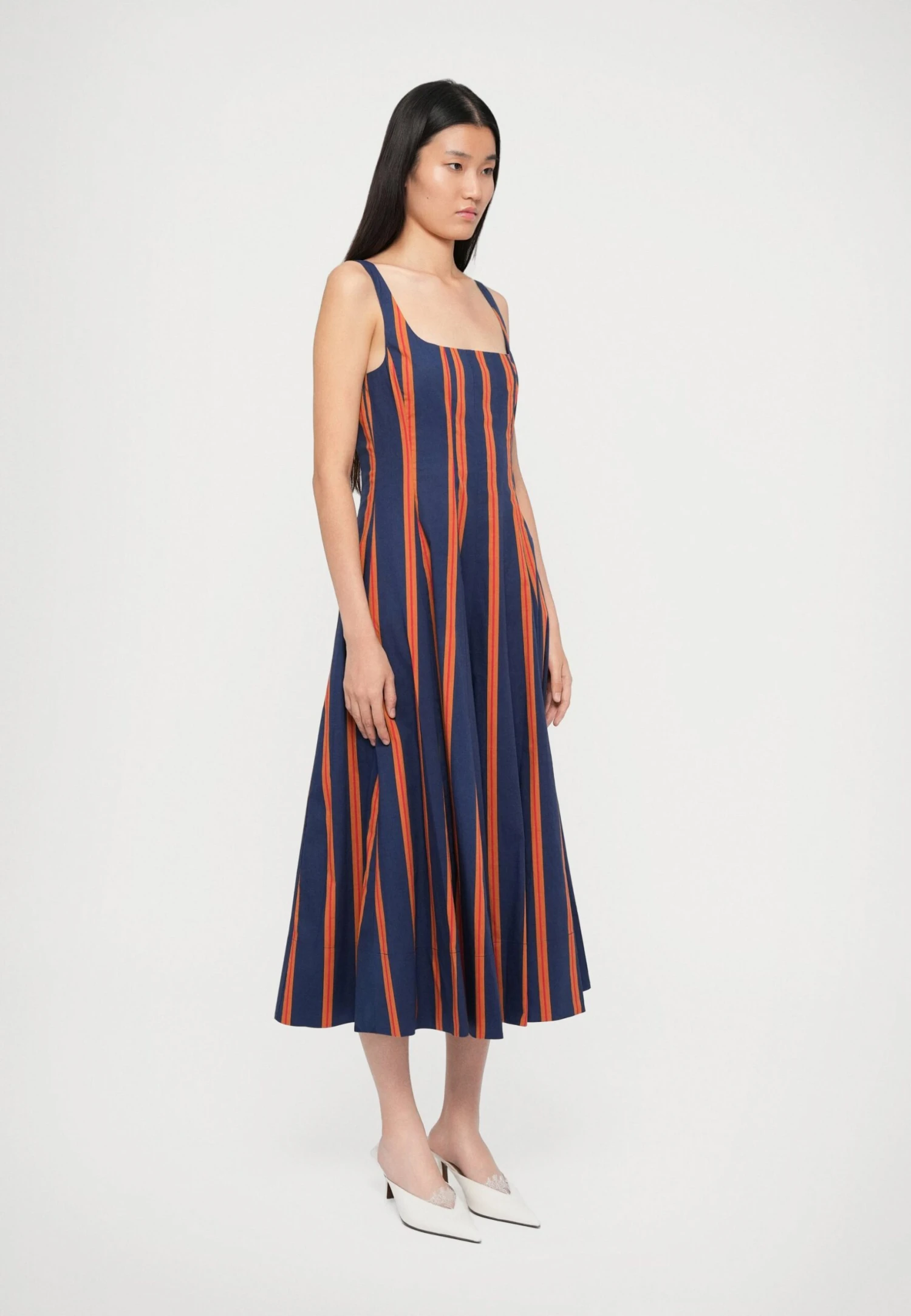 Staud WELLS DRESS - Day Dress - Red/dark Blue 4 Staud WELLS DRESS - Day Dress - Red/dark Blue - Image 4