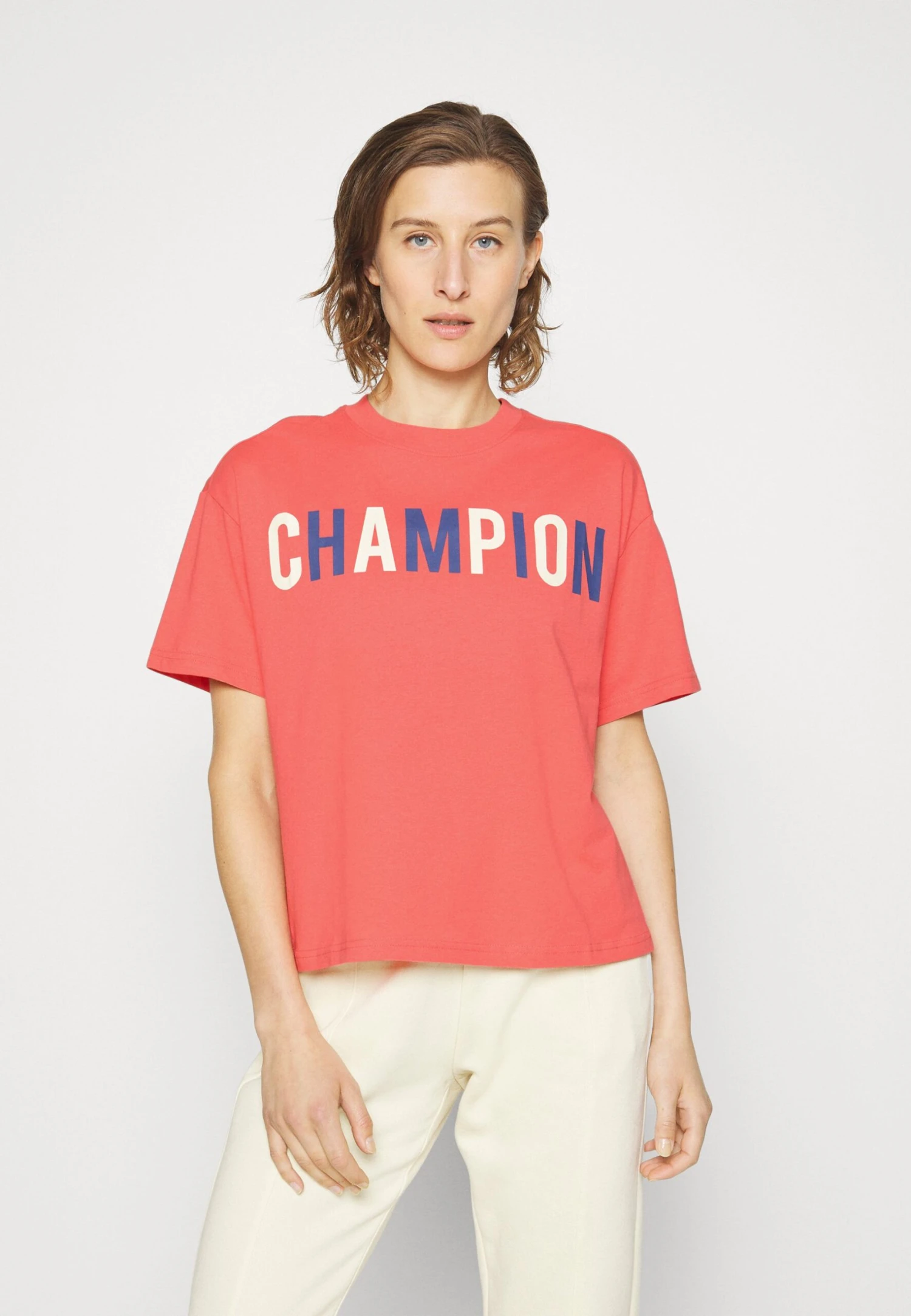 Champion Crewneck - Print T-Shirt - Apricot 1 Champion Crewneck - Print T-Shirt - Apricot