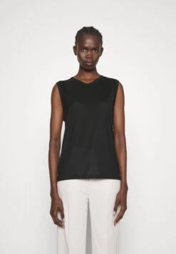 Filippa K V-Neck Tank- Top - Black -Zalando UK-Outlet ae2424aa45c54479bc1bcc99f79fed3f