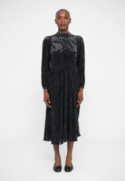 SEA REGINE BURNOUT MIDI DRESS - Day Dress - Black