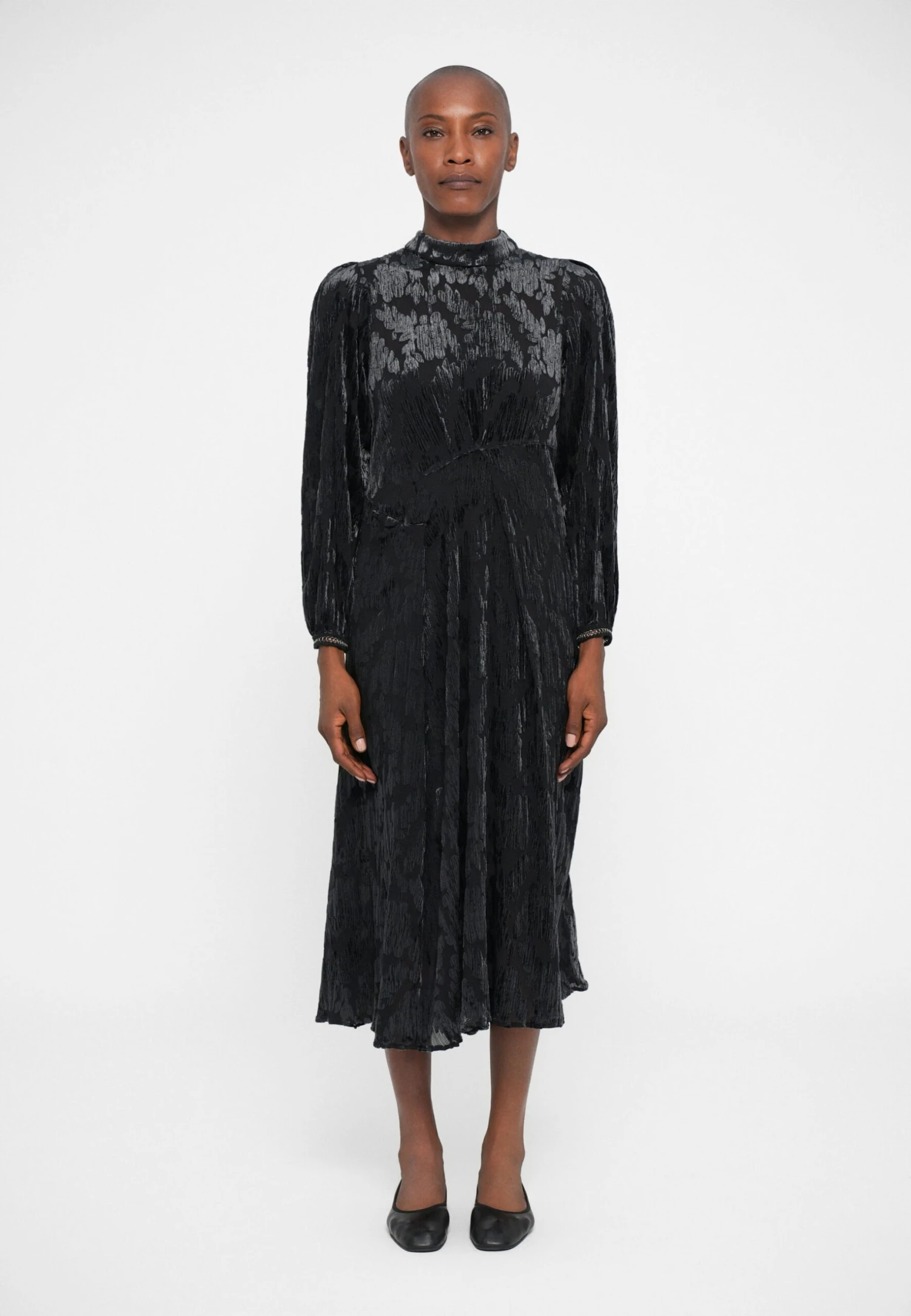 SEA REGINE BURNOUT MIDI DRESS - Day Dress - Black 1 SEA REGINE BURNOUT MIDI DRESS - Day Dress - Black