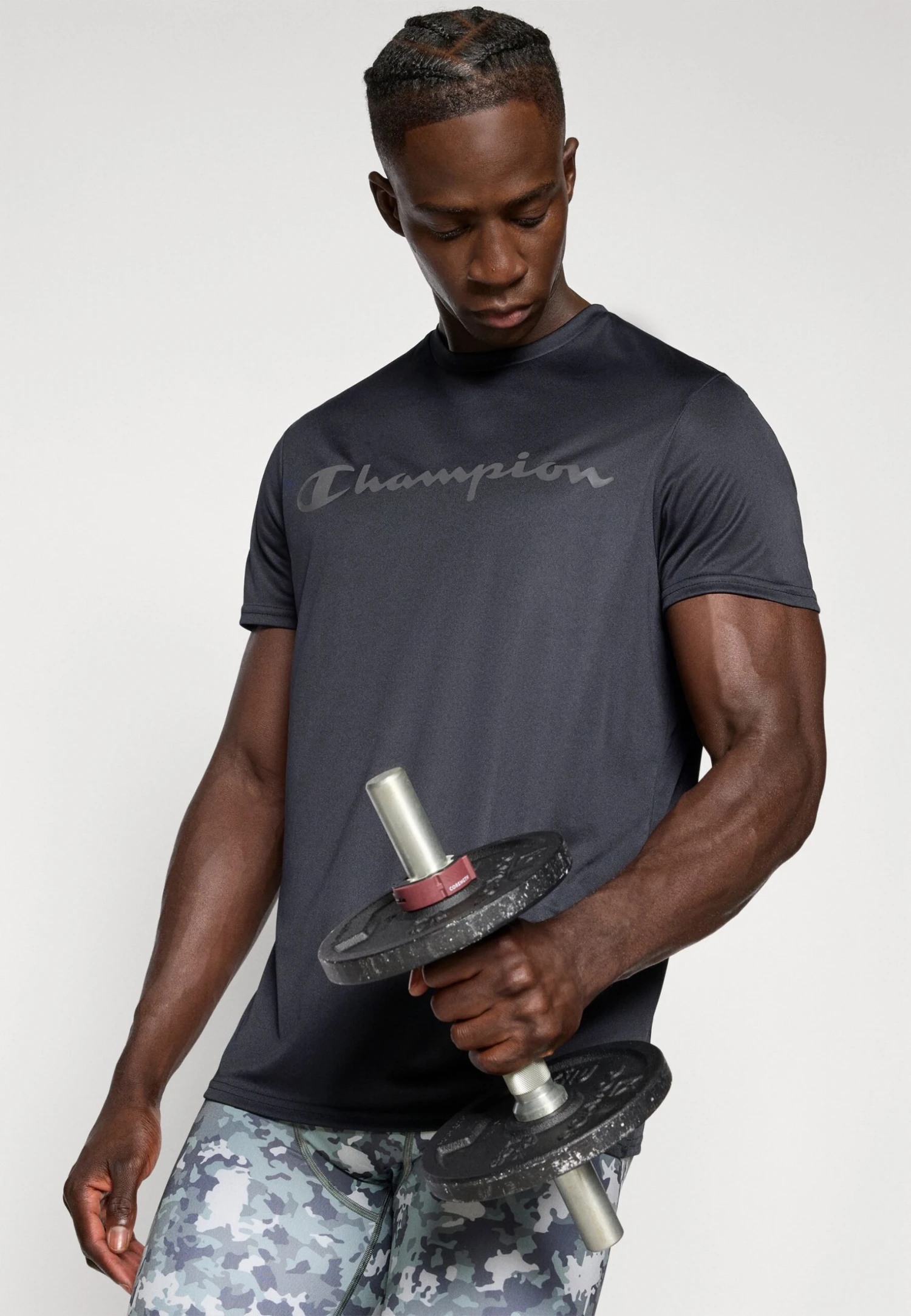 Champion TRAINING TEE COMBAT - Print T-shirt - Black 4 Champion TRAINING TEE COMBAT - Print T-shirt - Black - Image 4