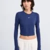 Nike Sportswear Long Sleeved Top - Midnight Navy/(sail)