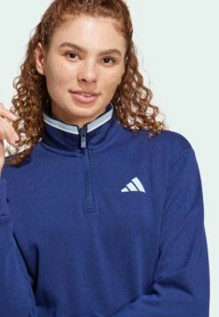 Adidas Sportswear ESSENTIALS COLOR POP CROP QUARTER-ZIP TRACK - Sweatshirt - Dark Blue -Zalando UK-Outlet b2d4629eb54e4cd38ed965c5e0cb7991