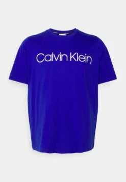 Calvin Klein Front Logo - Print T-Shirt - Mid Azure Blue