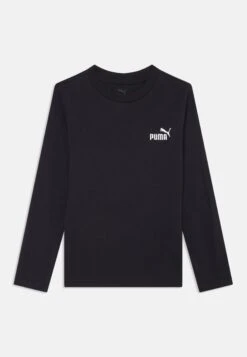 Puma LOGO LONG SLEEVE UNISEX - Long Sleeved Top - Black