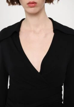 DIANE VON FURSTENBERG PERFECT WRAP - Long Sleeved Top - Black -Zalando UK-Outlet bab219e2ac884e3eb37f06299d355025