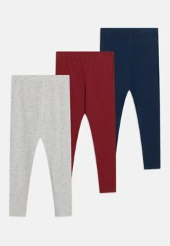 Friboo 3 PACK UNISEX - Leggings - Blue Grey/dark Blue/bordeaux
