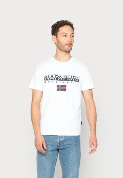 Napapijri S-Ayas - Print T-Shirt - Bright White