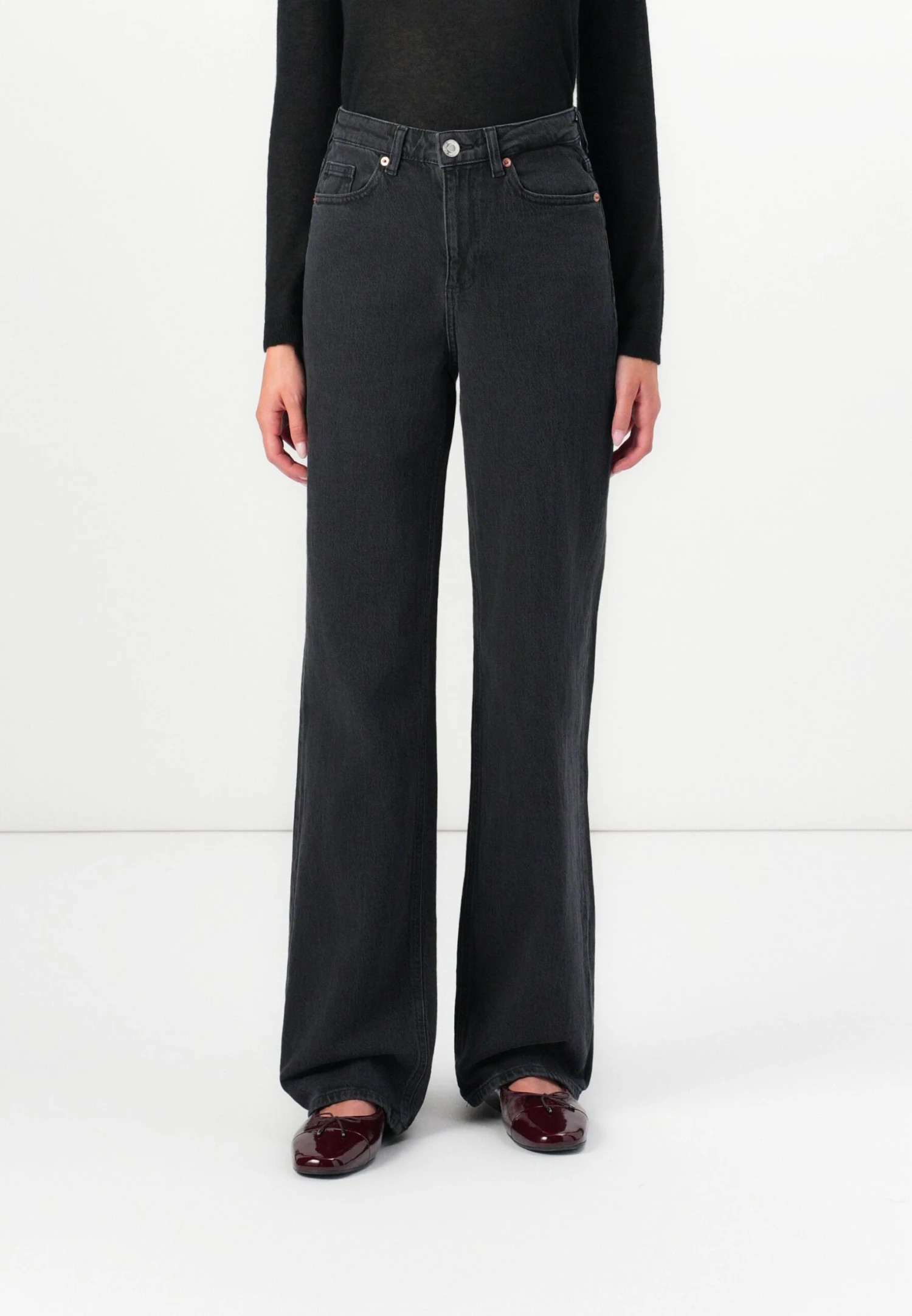 Vero Moda VMTESSA WIDE JEANS - Wide Leg - Dark Grey Denim 1 Vero Moda VMTESSA WIDE JEANS - Wide Leg - Dark Grey Denim