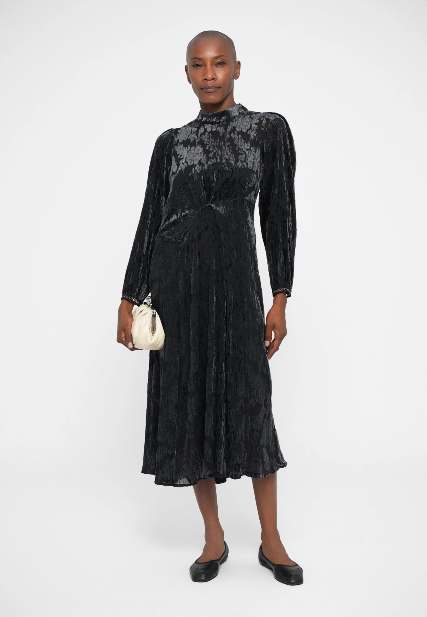 SEA REGINE BURNOUT MIDI DRESS - Day Dress - Black 2 SEA REGINE BURNOUT MIDI DRESS - Day Dress - Black - Image 2