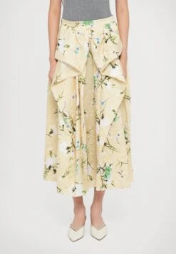 Erdem Pleated Skirt - Lemon Ice