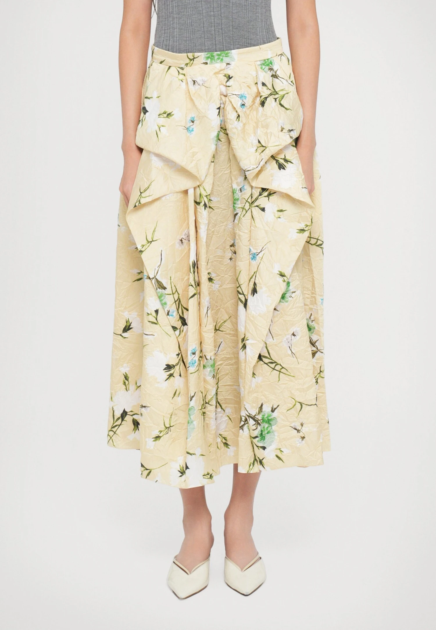 Erdem Pleated Skirt - Lemon Ice 1 Erdem Pleated Skirt - Lemon Ice