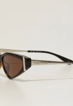 Alexander McQueen AM0493S - Sunglasses - Havana/silver-coloured/brown -Zalando UK-Outlet c714ce68d6fa4d4a985b2e3562a2a7b0